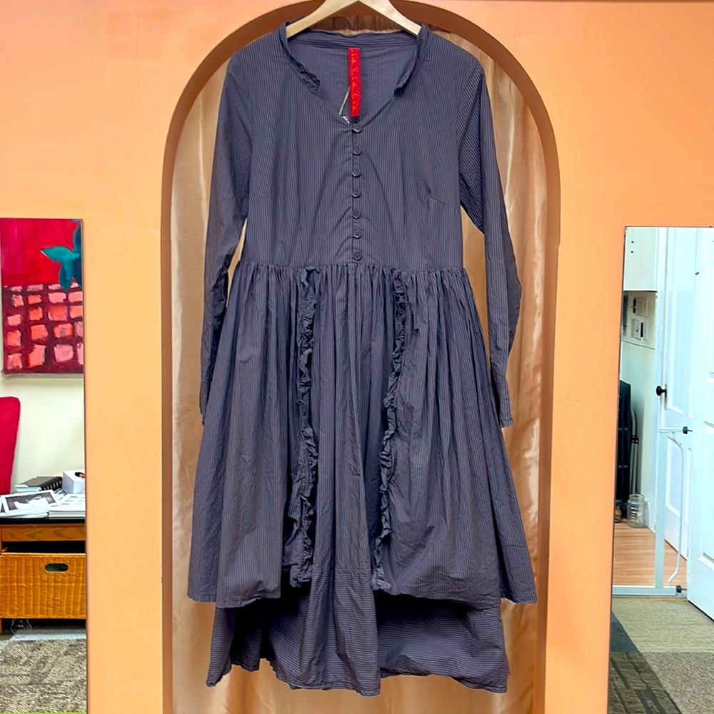 Ewa I Walla striped dress in Rust